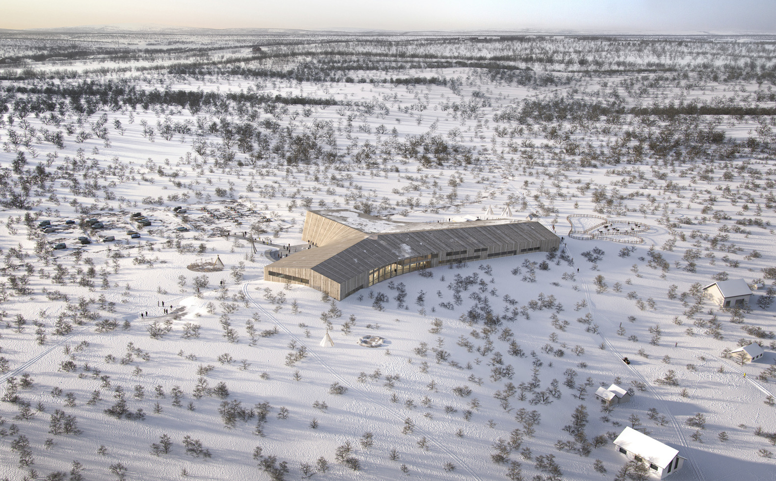 Snøhetta вместе с Джоаром Нанго проектирует театр для коренных саамов Норвегии.